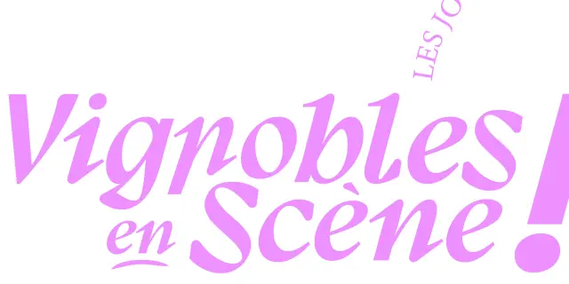 Logo Vignobles en Scène de couleur rose